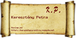 Keresztény Petra névjegykártya