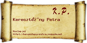 Keresztény Petra névjegykártya