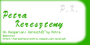 petra kereszteny business card